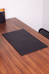 Leather Desk Mat Plain Black 60x35cm